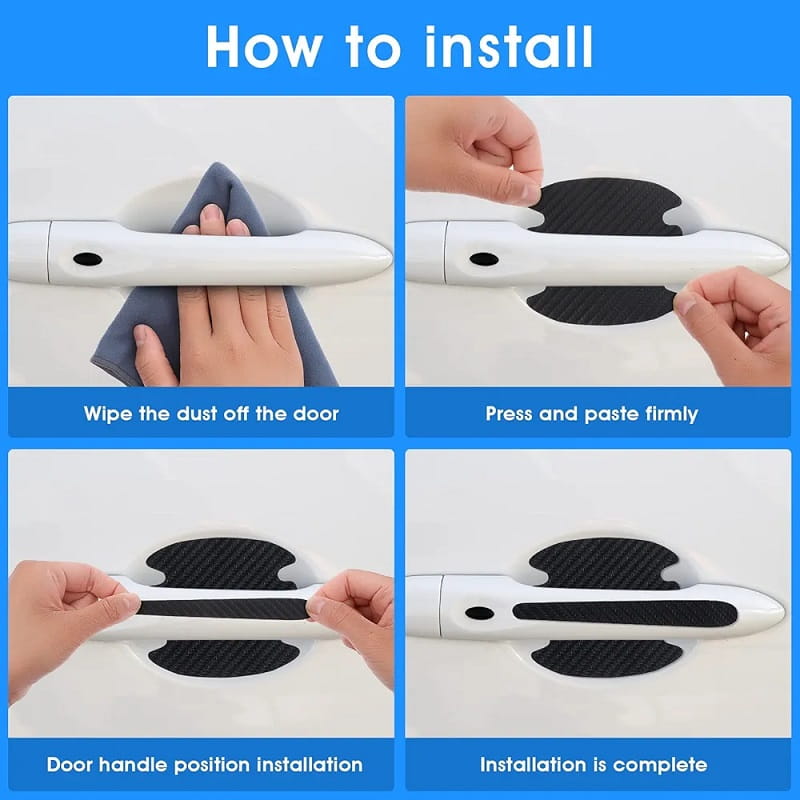 Kit de Protection Anti-Rayures en Silicone pour Poignées de Porte de Voiture – Image 6